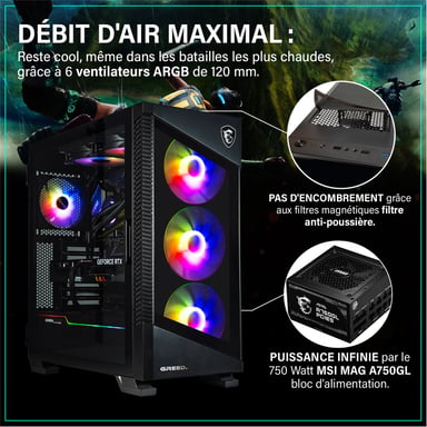 MK5 Power - PC Gamer - Intel Core i9 12900KF - Nvidia Geforce RTX 5070Ti (16 Go) - Ultra Bureau PC Gaming - 32 GO RAM DDR5 - Watercool - 1 TO SSD - Ordinateur avec WiFi + Windows 11 Pro