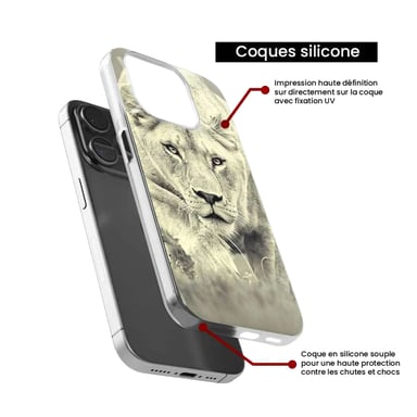 Coque en silicone - Compatible pour Google Pixel 8 Pro - design lionne