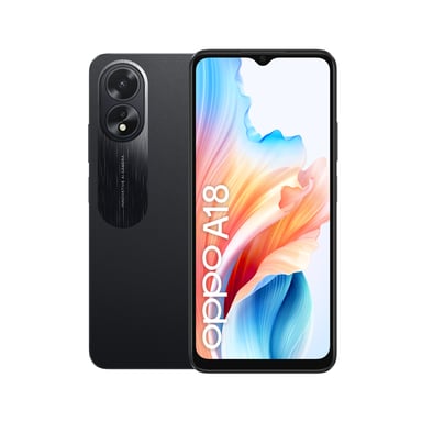 OPPO A18 (4G) 128 Go, Noir, Débloqué