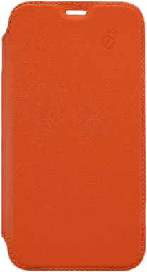 Custodia per iPhone 11 Pro in pelle con retro trasparente e portacarte