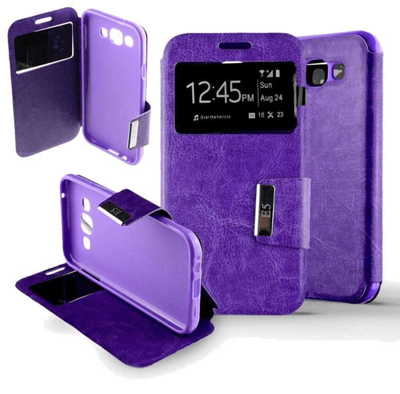 Etui Folio compatible Violet Samsung Galaxy E5