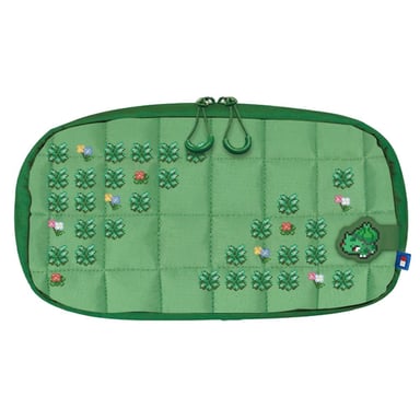 Hori Pixel Vert Padded Puff Pouch pour Nintendo Switch 2 Switch OLED et Switch, housse de transport rembourrée verte avec cordon