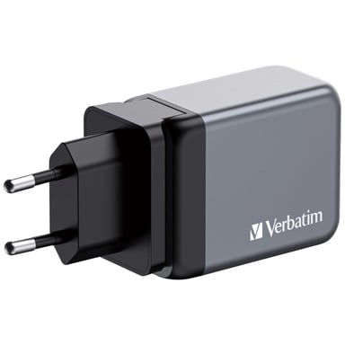 VERBATIM Chargeur secteur GNC 1x port USB-A + 2x ports USB-C 65W (Noir)