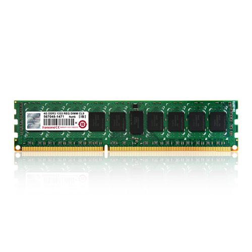 Transcend DDR3 module 4 Go DIMM 240 broches 1600 MHz / PC3 12800 CL11 1.5 V mémoire enregistré ECC - vue 2