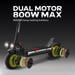 Scooter eléctrico - ECROSS DUO - 800 W - Neumáticos 10 - Max 25 km/h - Autonomía hasta 60 km