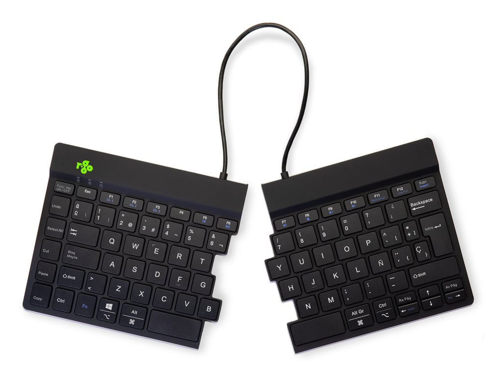 R Go Tools Clavier ergonomique R Go Split Break avec logiciel de pause clavier ergonomique divisé QWERTY ES Bluetooth Neuf - vue 2