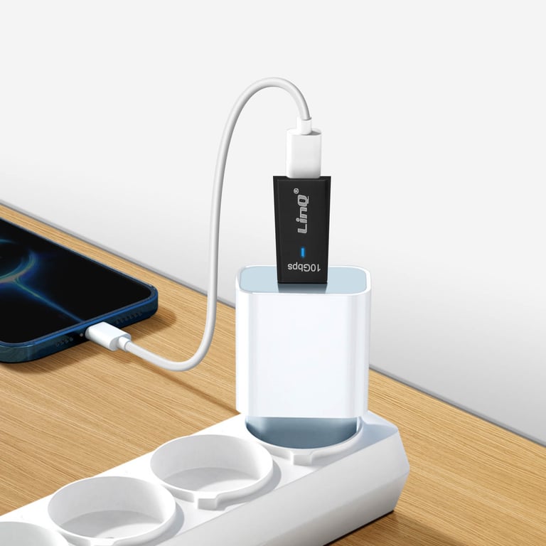 Adaptateur USB 3.1 vers USB C Charge Audio et Transfert de Données 10 Gbps LinQ Neuf - vue 2