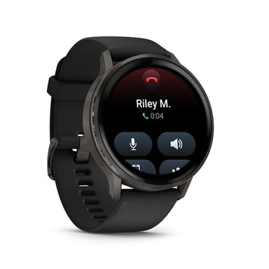 Venu 4 - Smartwatch da 45 mm, GPS integrato in acciaio e silicone - Nero
