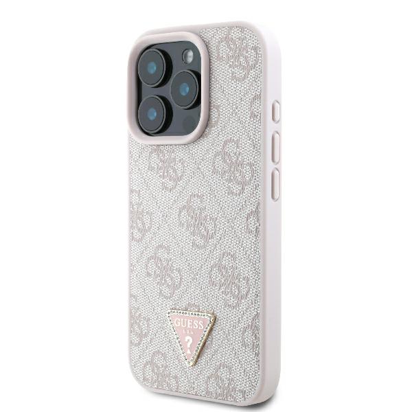 Guess Étui pour iPhone 16 Pro Max 6.9 étui rigide Leather 4G Triangle Strass - vue 2