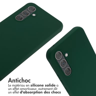 imoshion Coque en silicone avec cordon pour Samsung Galaxy A54 (5G) - Vert foncé