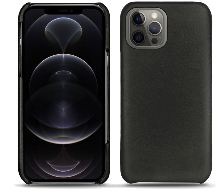 Coque cuir Apple iPhone 12 Pro - Coque arrièreNoir