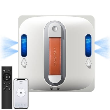 Robot lave-vitre électrique LIECTROUX S11 détection verre pulvérisation 4 jets commande Bluetooth/app planification IA blanc