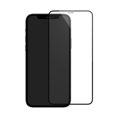 Protezione dello schermo in vetro temperato (100% di copertura della superficie) per Apple iPhone 12/12 Pro, nero