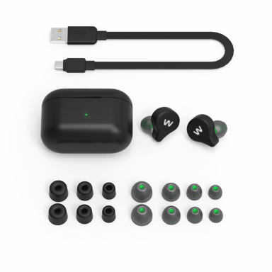 Wavell Two Casque True Wireless Stereo (TWS) Ecouteurs Appels/Musique Bluetooth - Noir Fumé