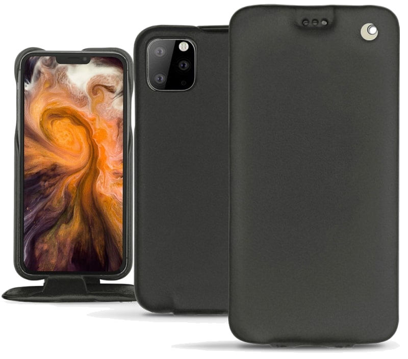 Housse cuir Apple iPhone 11 Pro Max - Rabat verticalNoir