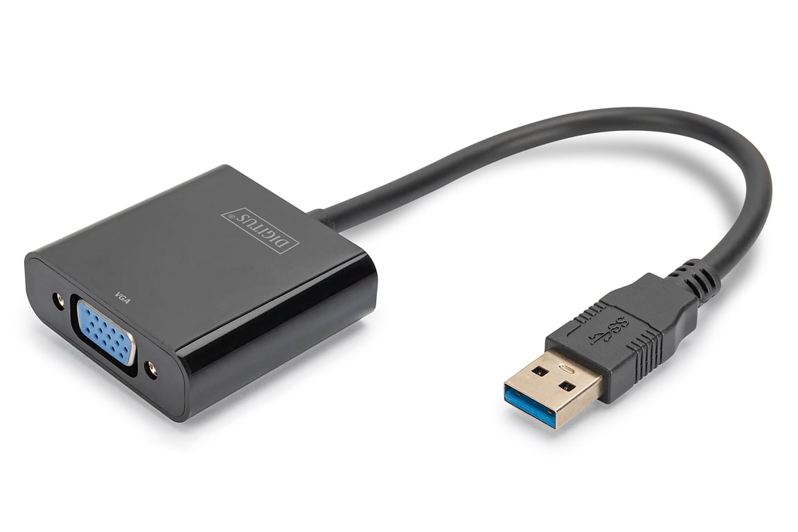 Digitus Adaptateur graphique USB A 3.2 Gen 1 vers VGA Neuf