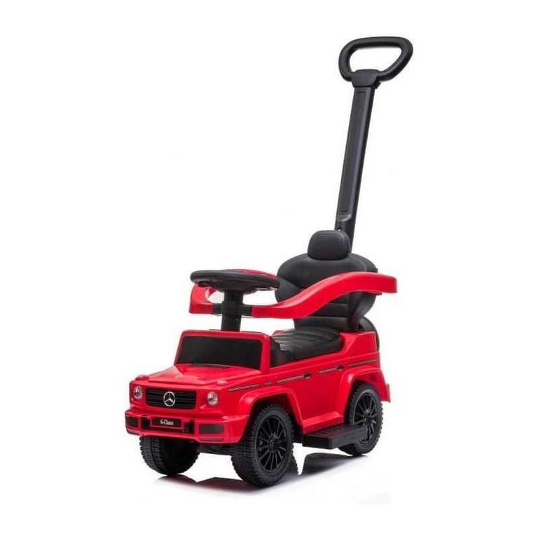BuddyPhones Porteur enfant BUDDY TOYS Mercedes G350d 3en1 poussette/porteur poignée parentale réglable rouge pour garçon