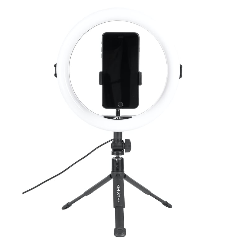 We Anneau Lumineux à LED avec trépied et support téléphone, télécommande, projecteur de cercle pour photographies, nomade