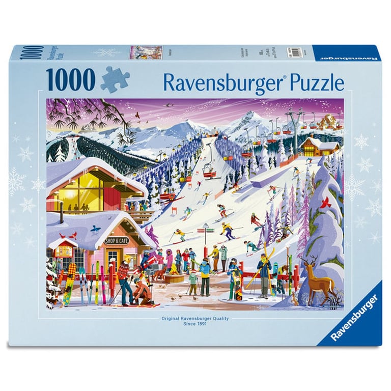 Puzzle adulte 1000 pièces Ravensburger Au rythme des pistes Bleu - Neuf