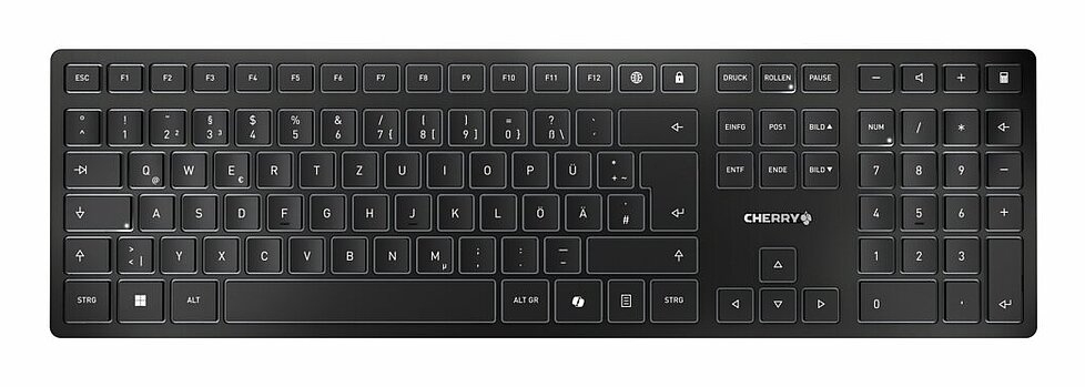 CHERRY KW 9100 SLIM clavier Universel RF sans fil + Bluetooth QWERTY Portuguais Neuf