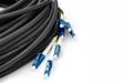 Digitus Cables Breakout de fibra óptica universales preconfeccionados, multimodo OS2, 8 fibras, LC/UPC - LC/UPC
