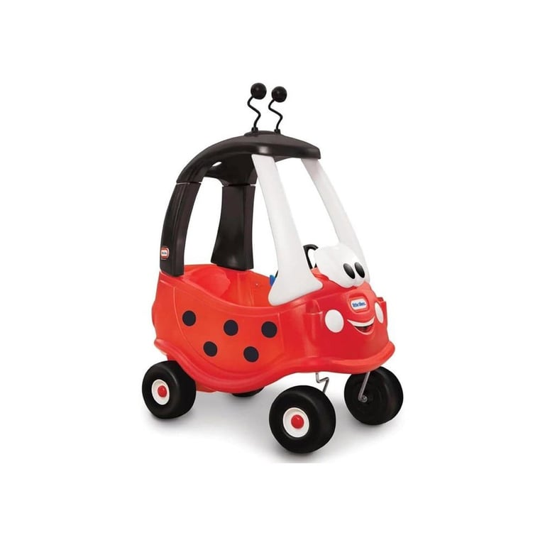 Voiture à bascule Little Tikes Cozy Coupe Ladybug avec portes klaxon et plancher amovible et Neuf
