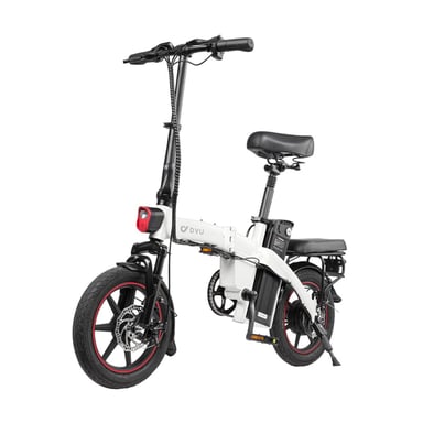 DYU A5 14'' Bicicletta elettrica pieghevole 25km/h - Motore 350W Batteria 48V7.5Ah Freni a disco - Bianco