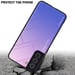 Coque pour Samsung Galaxy S22 en ROSE - BLEU Housse de protection Étui bicolore en silicone TPU et dos en verre trempé