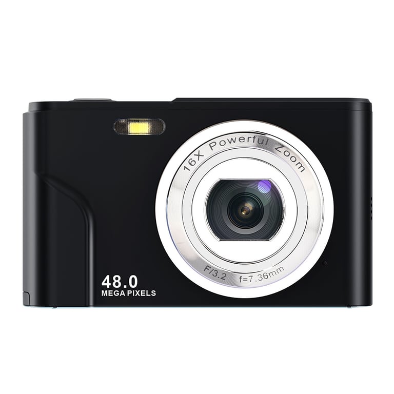 Appareil photo numérique 48MP FHD 1080p avec zoom 16x et carte mémoire de 32 Go Black - Neuf