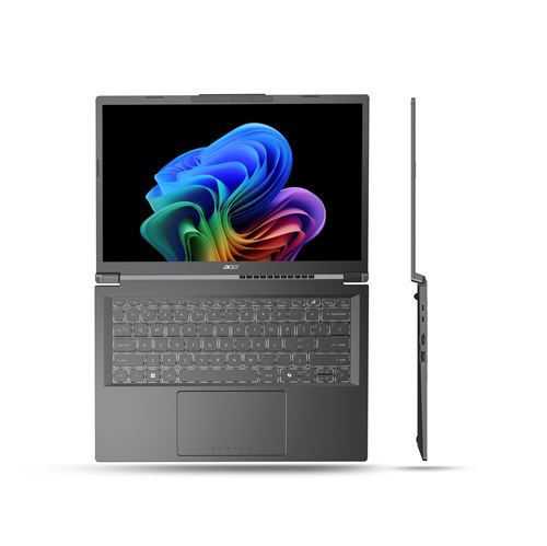 PC portable Acer Aspire 14 AI A14 52M 14 Copilot+ Intel® Core™ Ultra 5 RAM SSD acier - vue 6