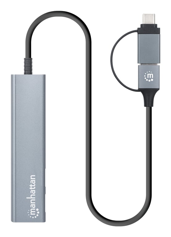 Manhattan 181075 hub & concentrateur USB 3.2 Gen 1 3.1 Gen 1 Type A + Type C 5000 Mbit/ Neuf - vue 3