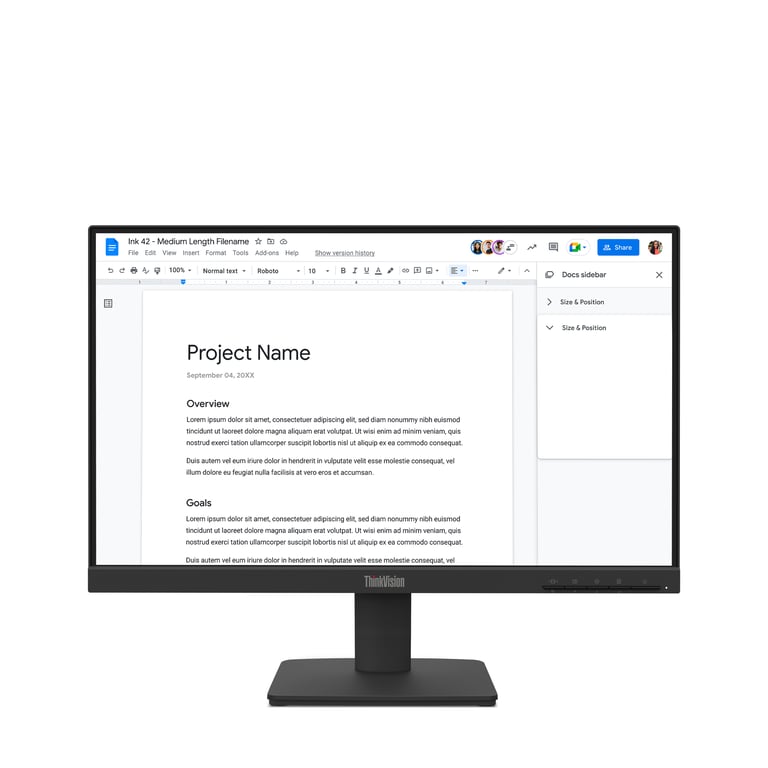 Lenovo ThinkVision S22 4e Écran LED 1920 x 1080 Full HD @ 100 Hz IPS 250 cdm² 1300:1 4 ms HDMI VGA corbeau
