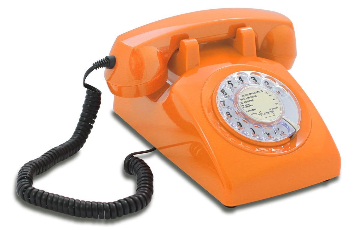 Téléphone fixe filaire rétro vintage avec cadran rotatif - Opis