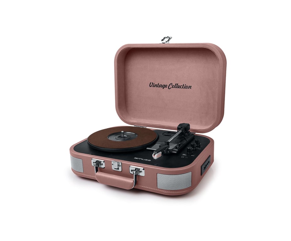 Muse MT-201 BTP platine Tourne-disque entraîné par courroie Noir, Rose - Neuf