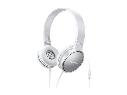 Panasonic RP-HF300M Casque Avec fil Arceau Appels/Musique Gris, Blanc