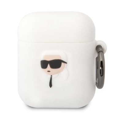 AirPods Custodia in silicone 1/2 Karl Head 3D Luxury Antiurto