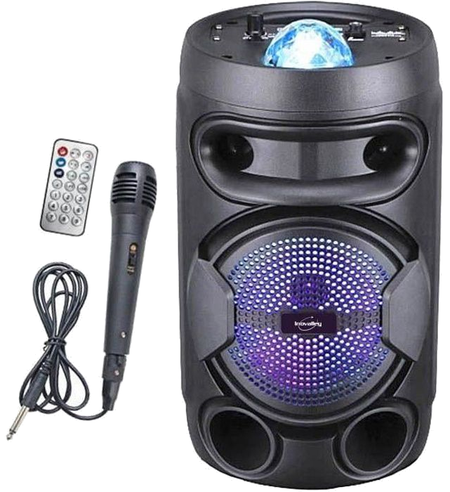 INOVALLEY KA02 BOWL- Enceinte lumineuse Bluetooth 400W - Fonction Karaoké - Boule kaléidoscope LED m