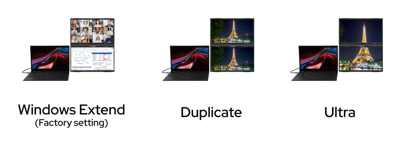 Verbatim Portable 15.6 FHD Dual Monitor Essentials Moniteur portable 39 6 cm 15.6 LCD 1920 x 1080 pixels Neuf - vue 2