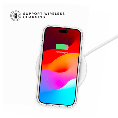 Coque hybride étincelante invisible GEN 2.0 83% de plastique recyclé pour Apple iPhone 15, Transparente