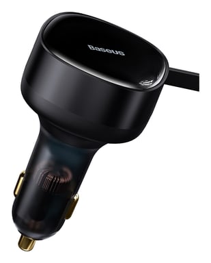 Baseus Enjoyment Smartphone Negro Cargador de mechero Carga rápida Auto