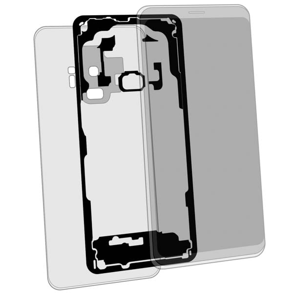 Samsung Kit Complet d'Adhésifs de remplacement Cache Batterie Pour Galaxy S9 - vue 3