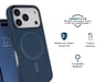 Coque renforcée MagSafe iPhone 17 Pro PLATINIUM 2m Bleu marine + Garantie à vie Force Case