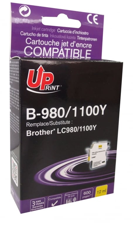 Cartouche encre UPrint compatible BROTHER LC 980LC jaune Neuf