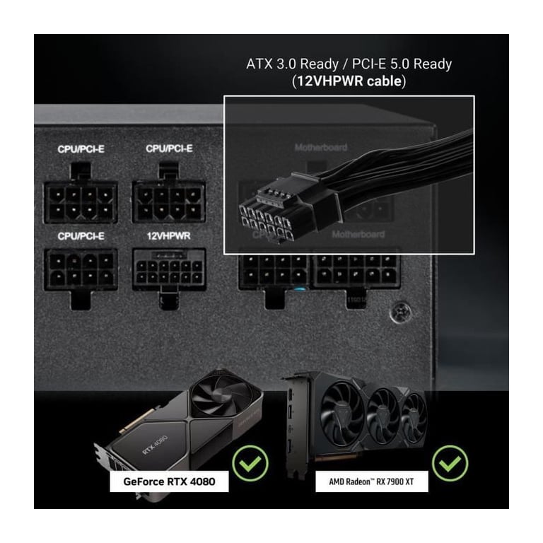 BITFENIX BFG GOLD 80+ Gold ATX 3.0 Alimentation PC - vue 3