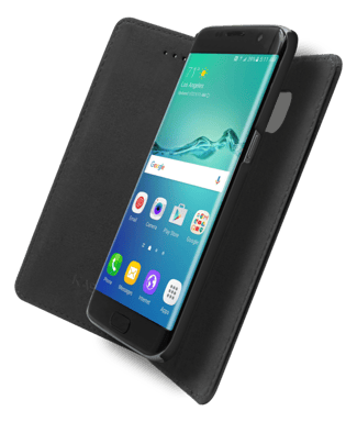 Custodia magnetica sottile 2 in 1 e guscio per Samsung Galaxy S7 Edge, nero