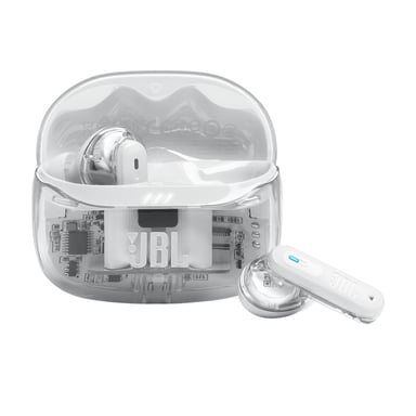 JBL Tune Beam 2 Ghost Edition Auriculares Inalámbrico Dentro de oído Música/uso diario Bluetooth Blanco