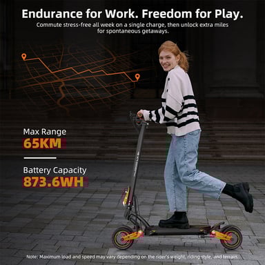 Kugoo LX9+ Trottinette Électrique Pliable, Moteur 2*650W, Batterie 48V 18.2Ah, Pneus de 9 Pouces, Autonomie de 65 km