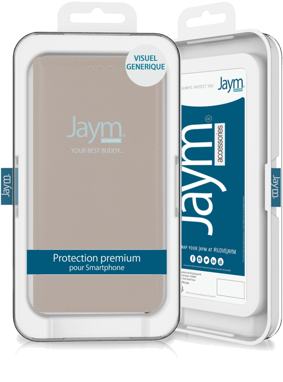 JAYM - Etui Folio Or pour Apple iPhone 13 Pro Max ? Fermeture Magnetique ? Fonction cinéma Stand ? R