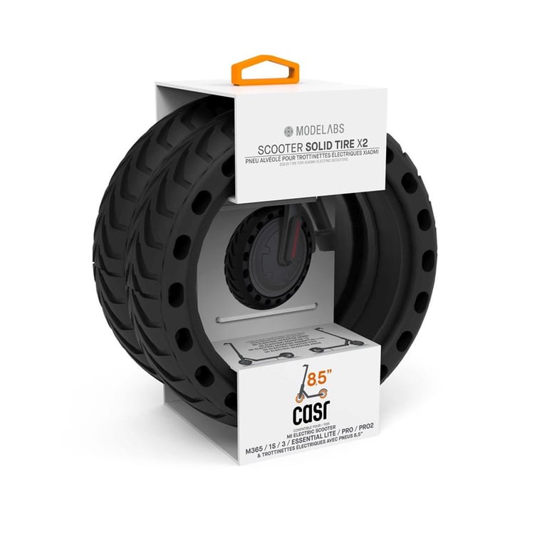 Pack 2 Pneus Alvéolés Anti Crevaisons 8.5 Pouces pour Trottinette Electrique CASR - vue 2