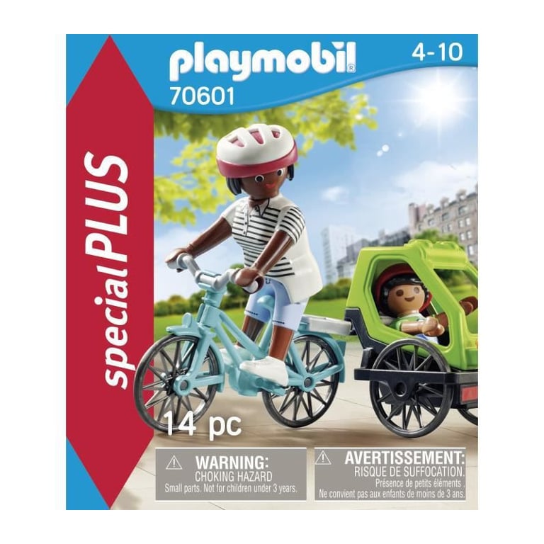 Figurine Cyclistes Maman Et Enfant Playmobil La Boîte Avec Accessoires Inclus - vue 3